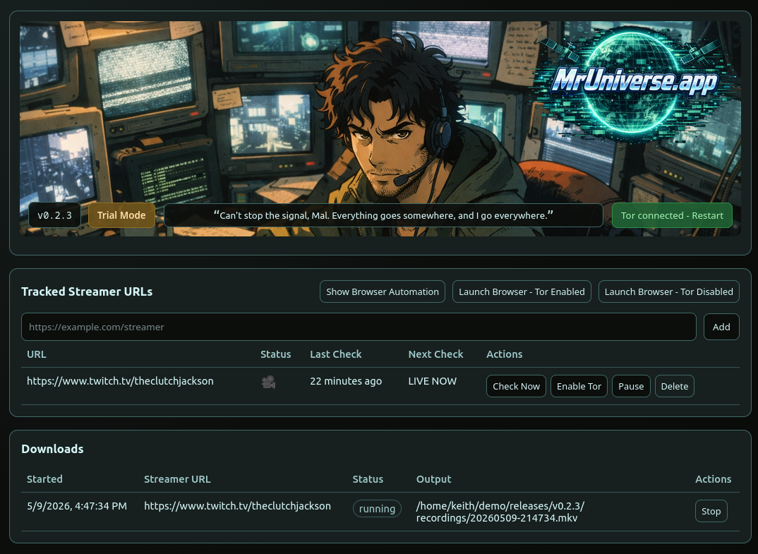 Dashboard overview
