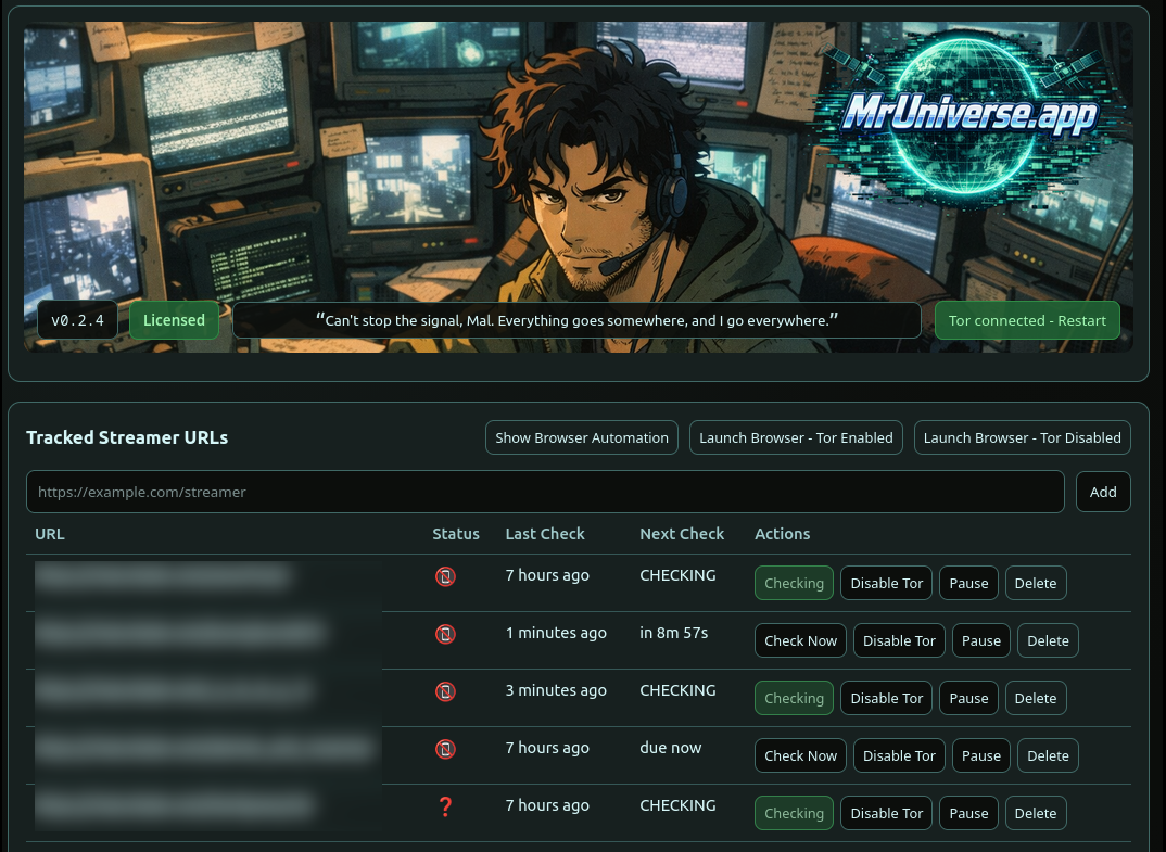 Stream monitoring